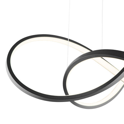 Black Metal LED Dimmable Chandelier