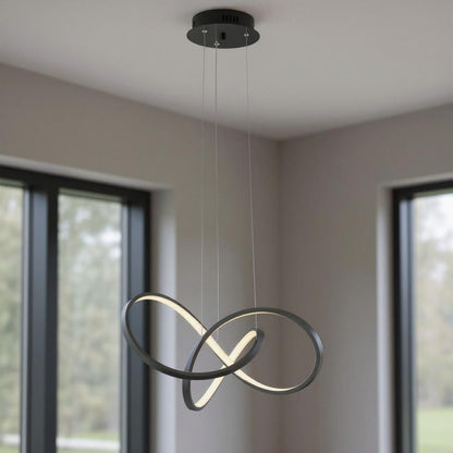 Black Metal LED Dimmable Chandelier