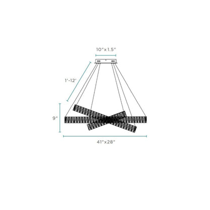 Silver And Clear Three Light Crystal LED Dimmable Chandelier