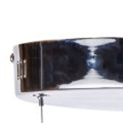 Silver Metallic Six Light Metal LED Dimmable Smart Enabled Ceiling Light
