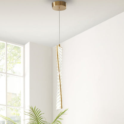 Gold And Clear Metal LED Chandelier