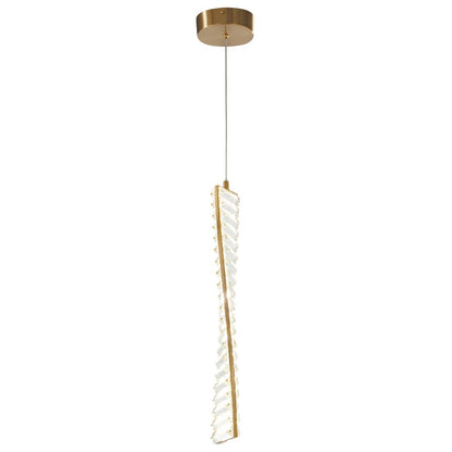 Gold And Clear Metal LED Chandelier