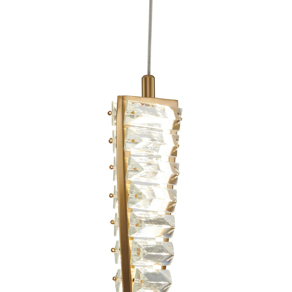 Gold And Clear Metal LED Chandelier