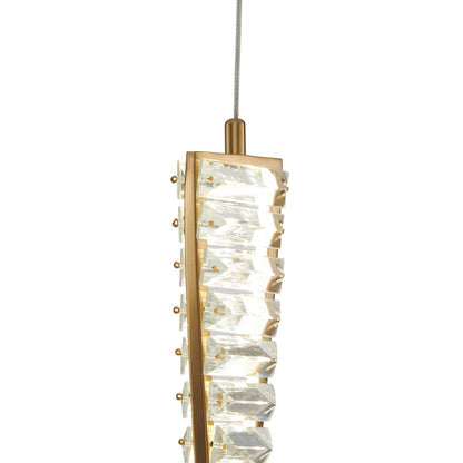 Gold And Clear Metal LED Chandelier