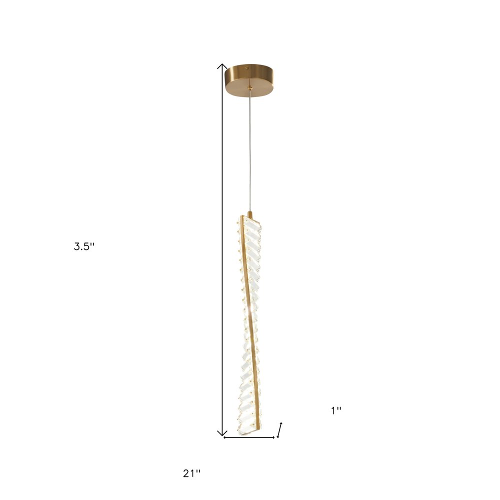 Gold And Clear Metal LED Chandelier