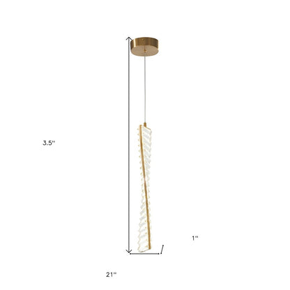 Gold And Clear Metal LED Chandelier