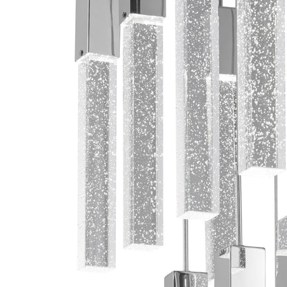 Silver And Clear Multi Light Metal Dimmable Chandelier With Clear Shades