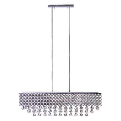 Silver And Clear Twelve Light Metal Dimmable Chandelier With Clear Shades