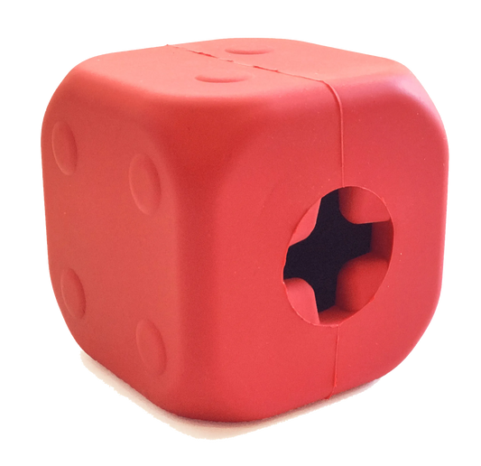 MKB Dice Toy Durable Rubber Chew Toy & Treat Dispenser