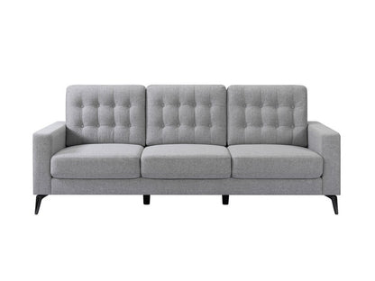 87" Gray Fabric Sofa