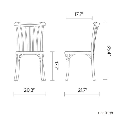 Set of Two Green Heavy Duty Plastic Outdoor Stacking Dining Chairs