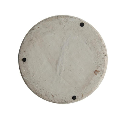11" Antiqued Bronze And Light Gray Color Block Ceramic Round Table Vase