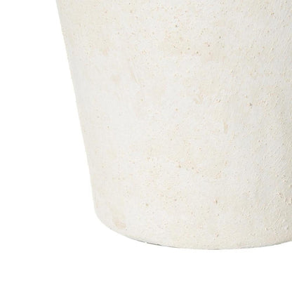 10" Brown And White Color Block Ceramic Round Jug Vase