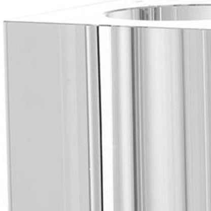 8" Clear Square Glass Table Vase