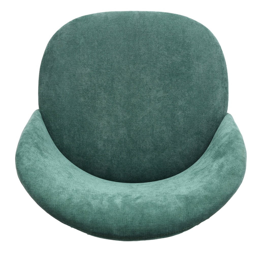Set of Two Green and Black Upholstered Fabric Dining Side Chairs