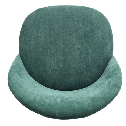 Set of Two Green and Black Upholstered Fabric Dining Side Chairs