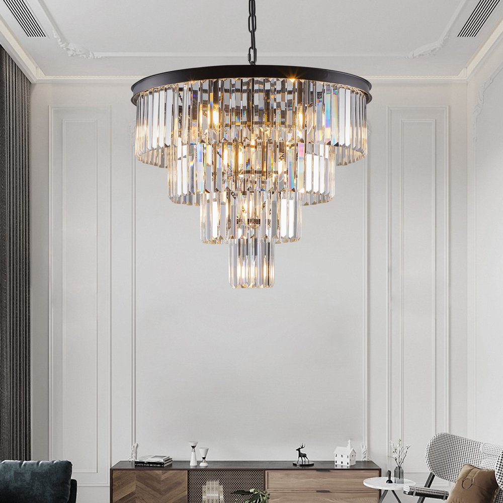 Black Chandelier Metal Ceiling Light