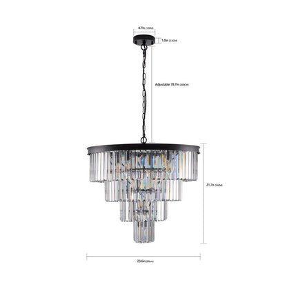 Black Chandelier Metal Ceiling Light