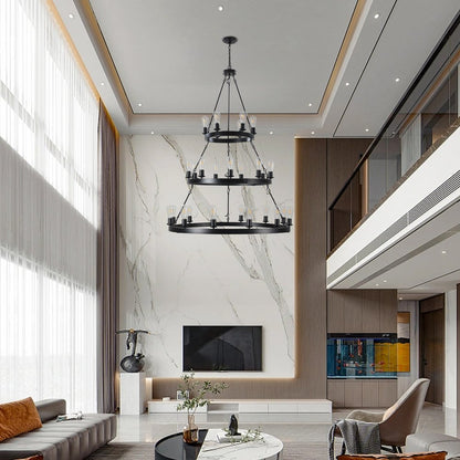 Black Chandelier Metal Ceiling Light
