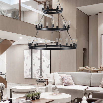 Black Chandelier Metal Ceiling Light
