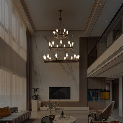 Black Chandelier Metal Ceiling Light