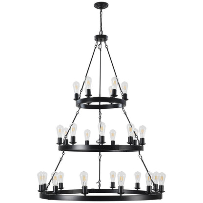 Black Chandelier Metal Ceiling Light
