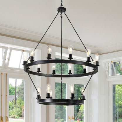 Black Chandelier Metal Ceiling Light