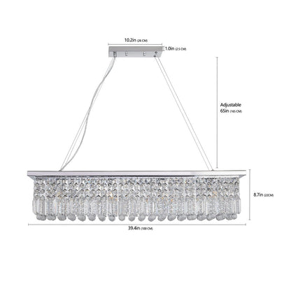 Amber Chandelier Metal Ceiling Light