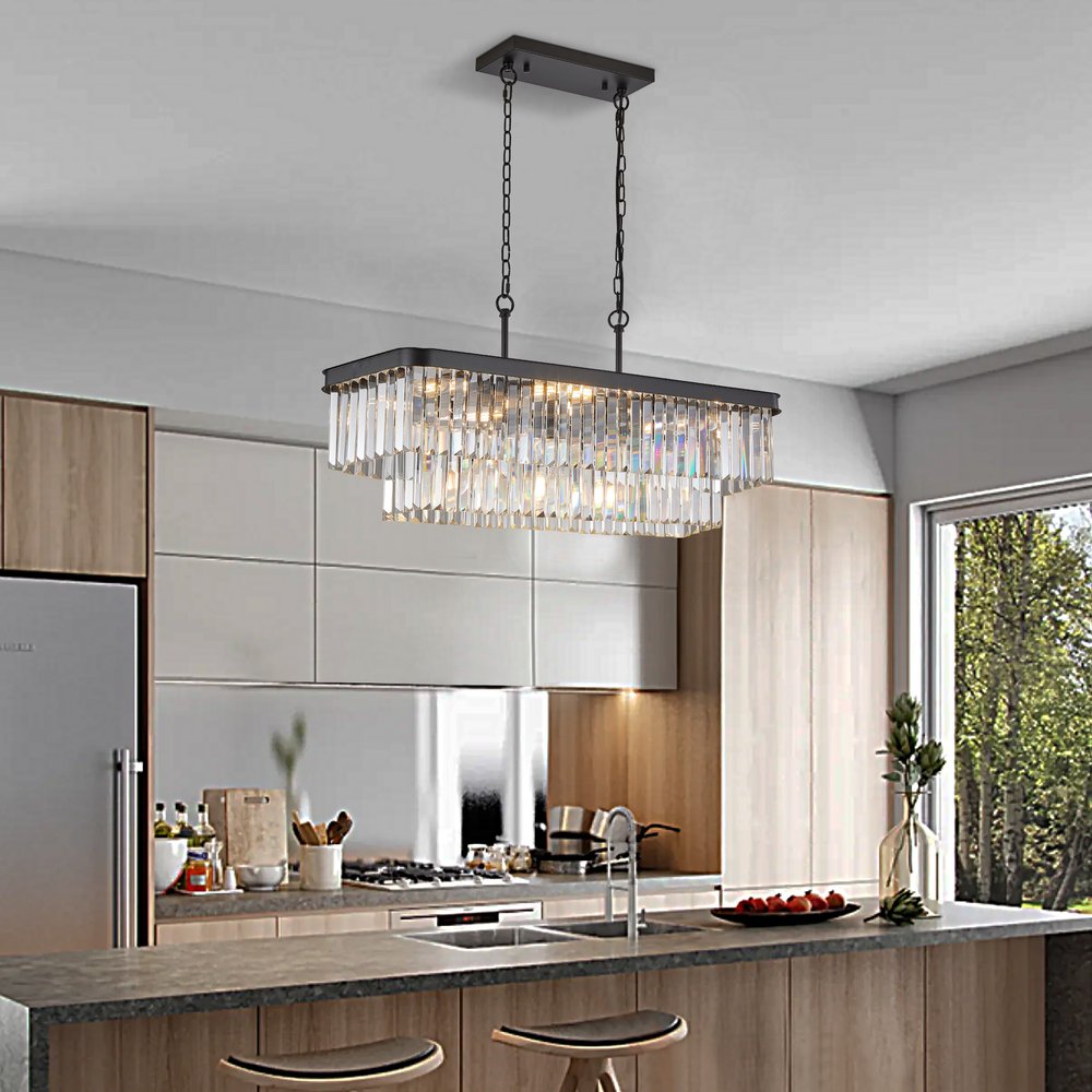 Black Chandelier Metal Ceiling Light