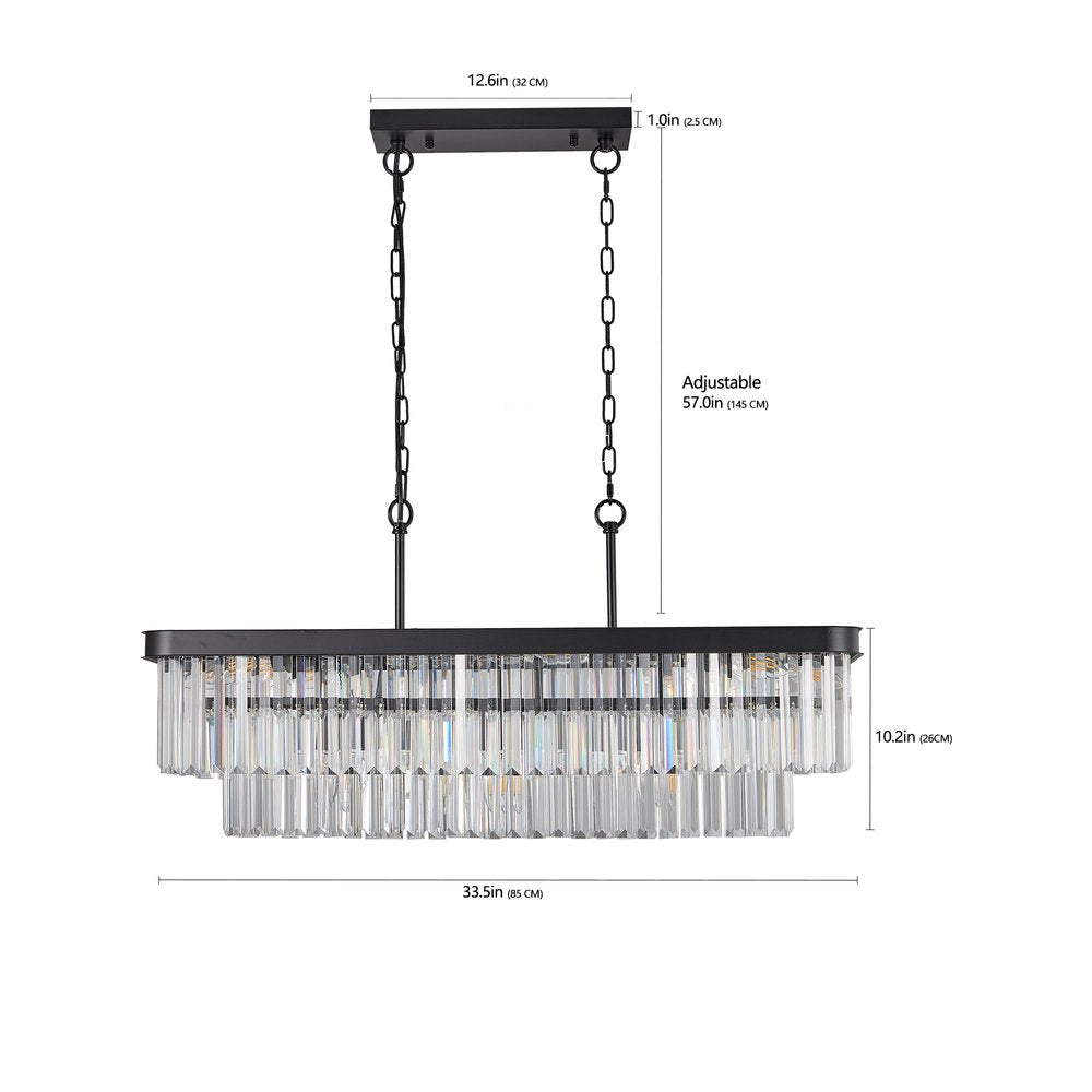 Black Chandelier Metal Ceiling Light