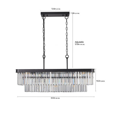 Black Chandelier Metal Ceiling Light