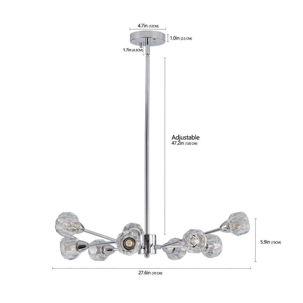 Amber Chandelier Metal Ceiling Light