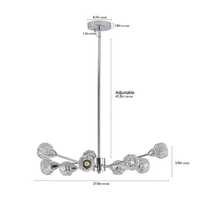 Amber Chandelier Metal Ceiling Light