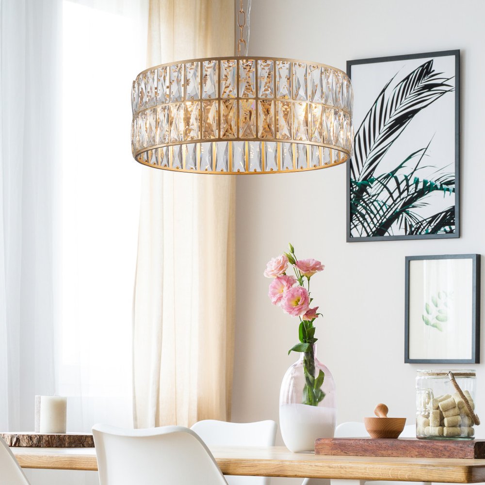 Gold Chandelier Metal Ceiling Light
