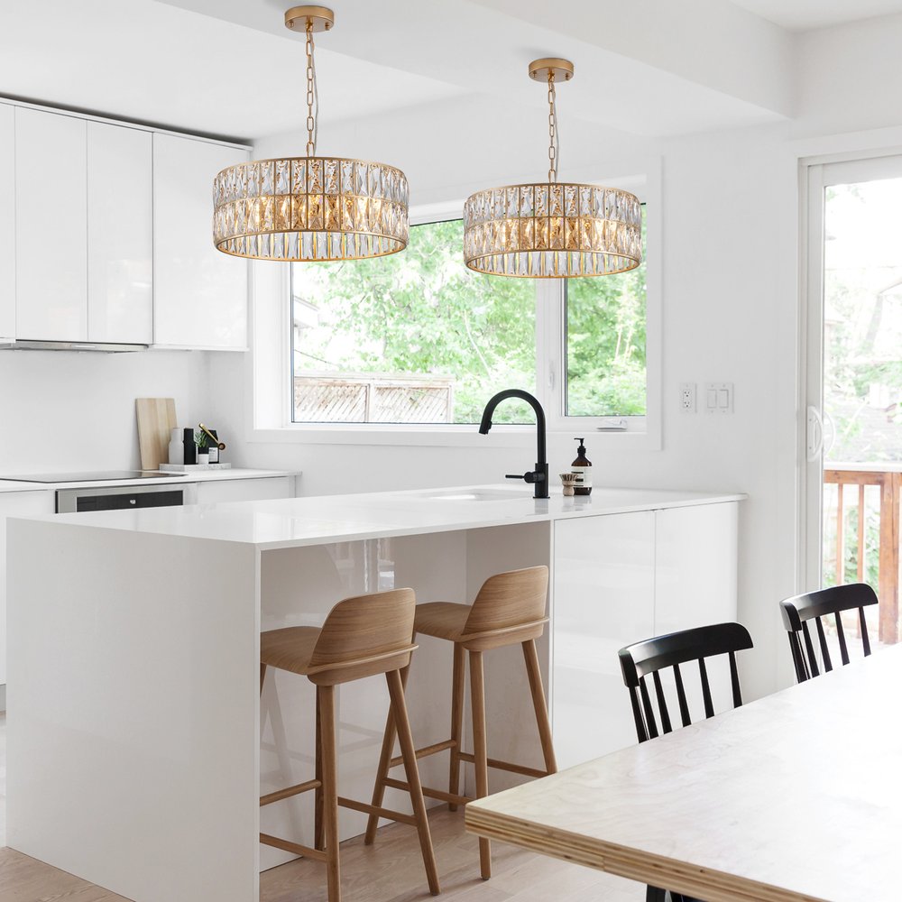 Gold Chandelier Metal Ceiling Light