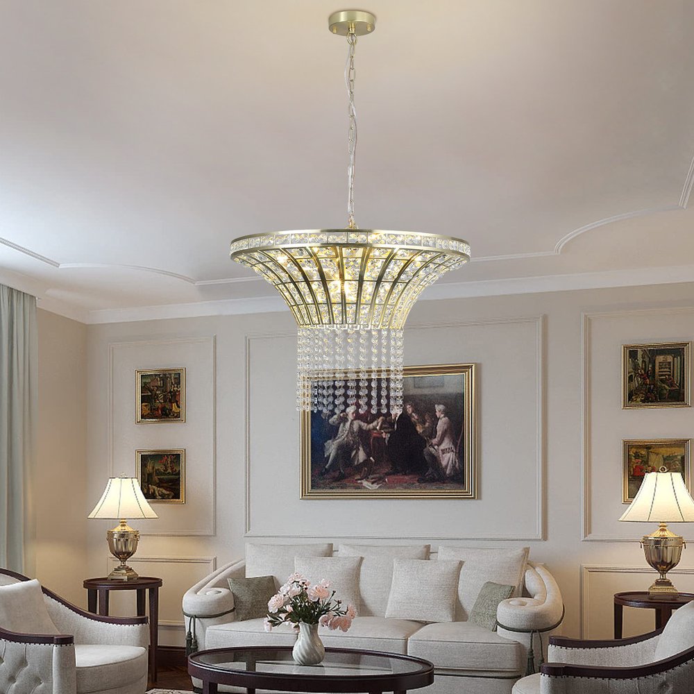 Clear Chandelier Crystal Ceiling Light
