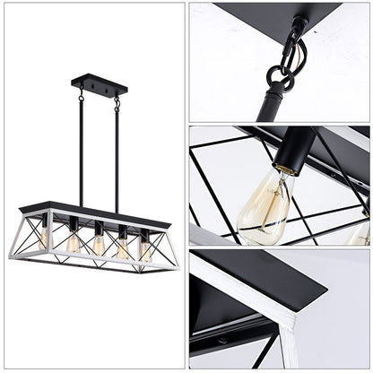 White Five Light Metal Chandelier With White Shades