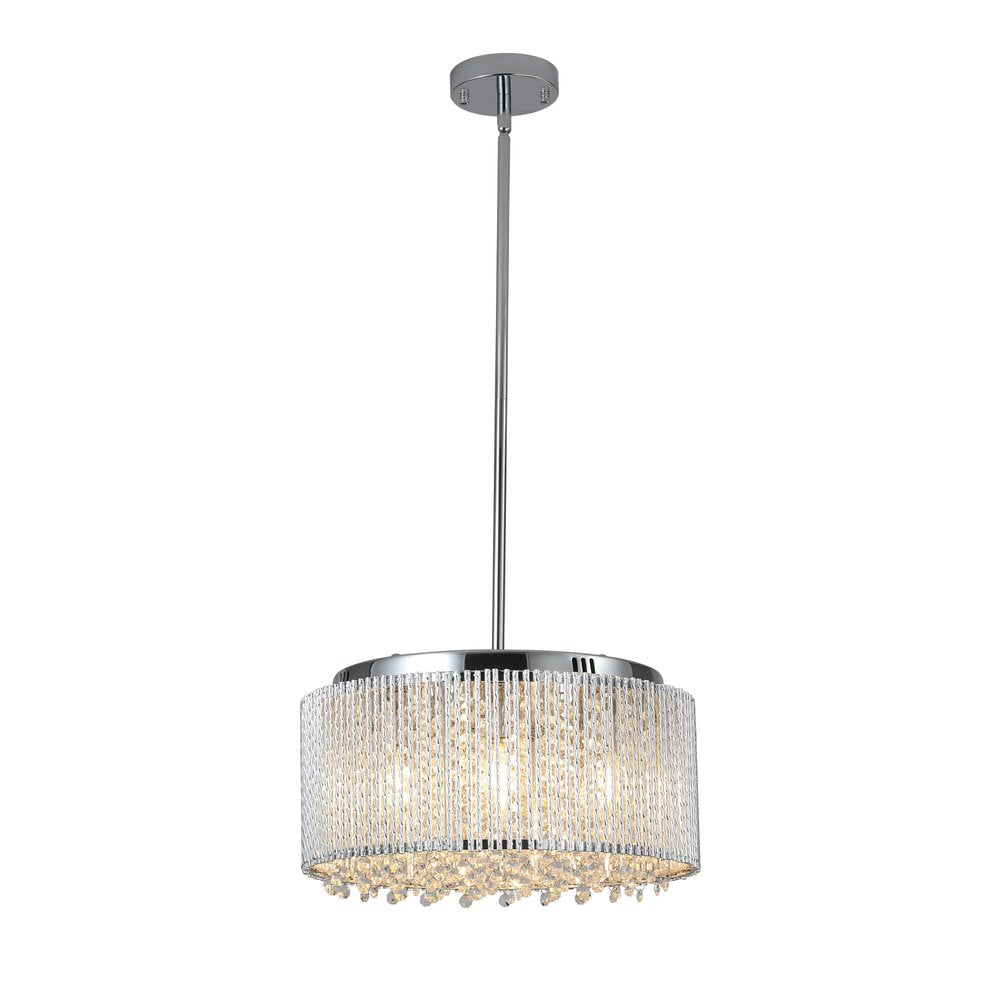 Clear Seven Light Crystal Chandelier With Clear Shades