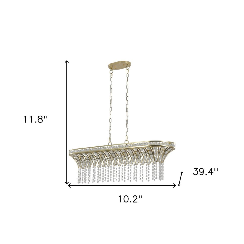 Clear Eight Light Crystal Chandelier With Clear Shades