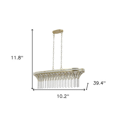 Clear Eight Light Crystal Chandelier With Clear Shades