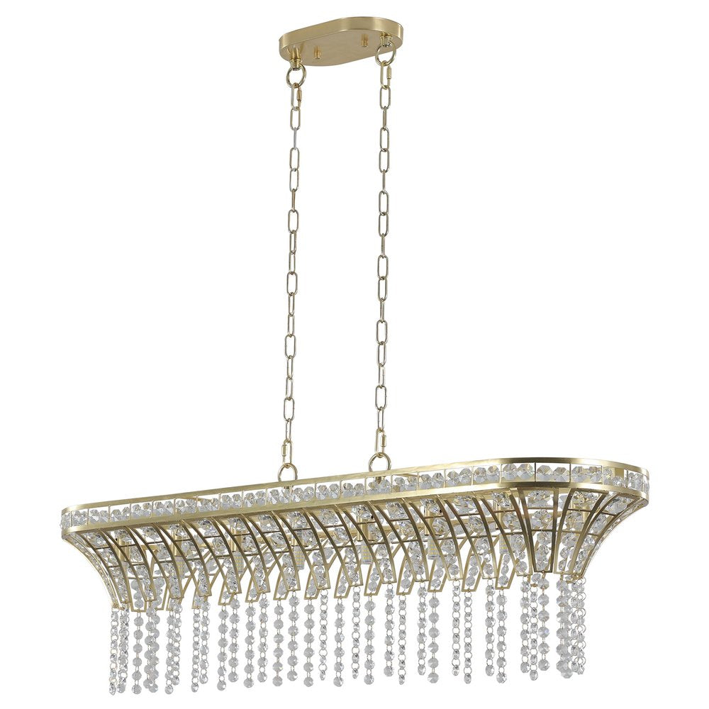 Clear Eight Light Crystal Chandelier With Clear Shades
