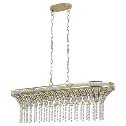 Clear Eight Light Crystal Chandelier With Clear Shades