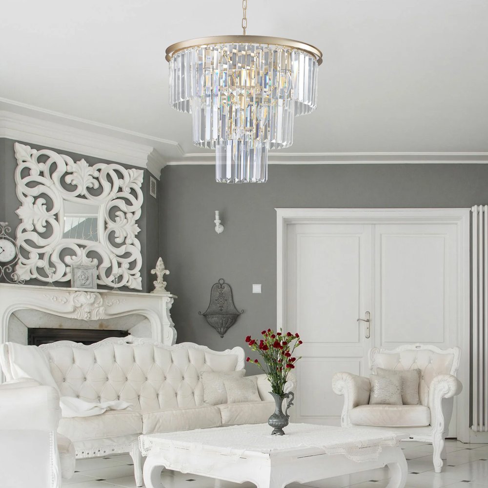 Gold Chandelier Metal Ceiling Light