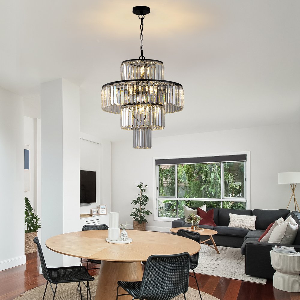 Black Chandelier Metal Ceiling Light