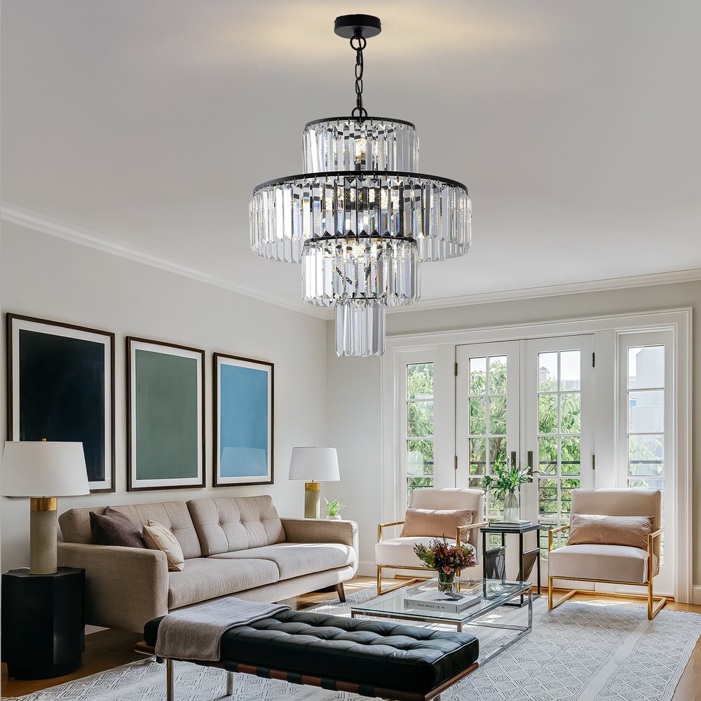 Black Chandelier Metal Ceiling Light