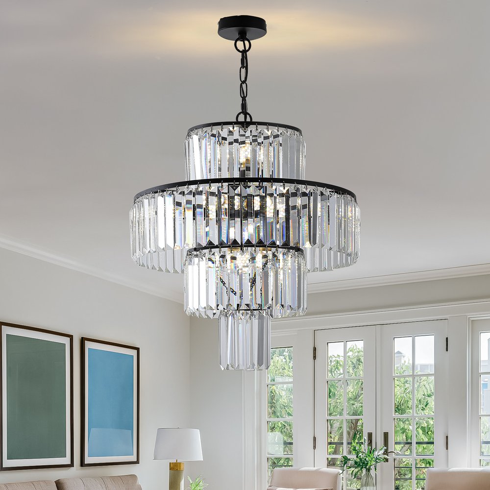 Black Chandelier Metal Ceiling Light