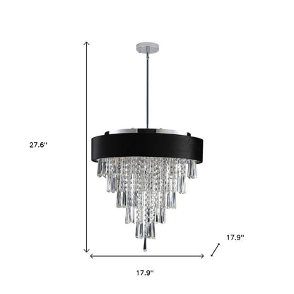 Clear Five Light Crystal Chandelier With Clear Shades