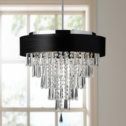Clear Five Light Crystal Chandelier With Clear Shades