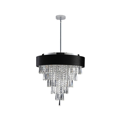Clear Five Light Crystal Chandelier With Clear Shades