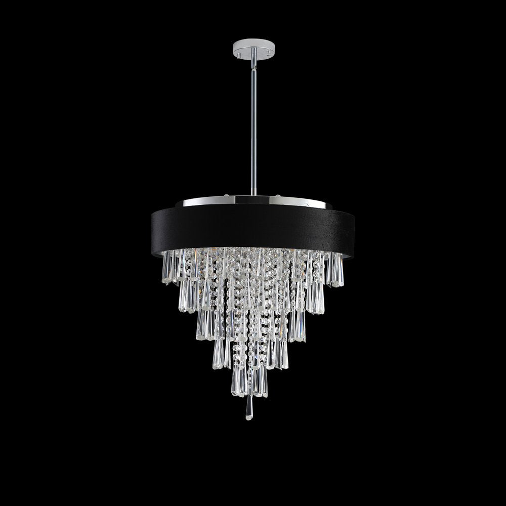 Clear Five Light Crystal Chandelier With Clear Shades